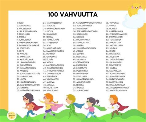 positiivisia luonteenpiirteitä|50 luonteenpiirrettä, jotka tekevät hyvästä ihmisestä。